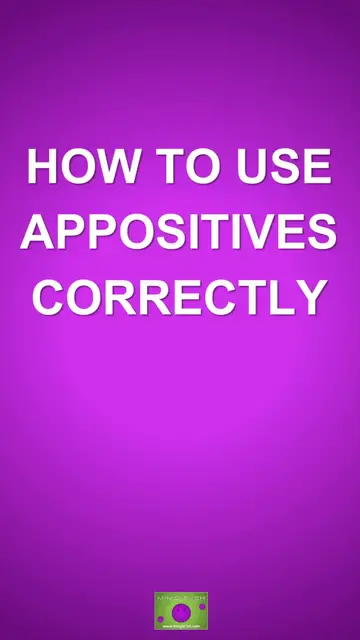 'Video thumbnail for How to Use Appositives Correctly'