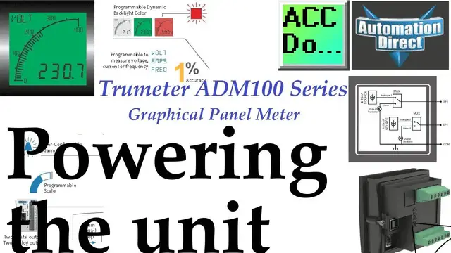 Video thumbnail for Trumeter ADM100 Series Graphical Panel Meter – Powering the unit