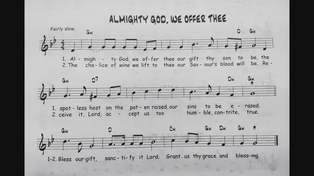 Video thumbnail for Almighty God We Offer Thee - Catholic Mass Song Sheet Music