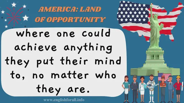 Video thumbnail for English Listen and Practice - AMERICA LAND OF OPPORTUNITY
