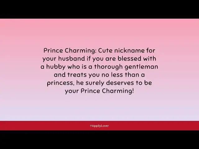 Video thumbnail for Nicknames For Husband: Cute & Romantic | Adding a Dash of Sweetness to Your Relationship