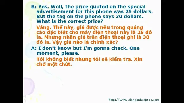 Video thumbnail for English For Sellers - Unit 06 - Dialogue 01