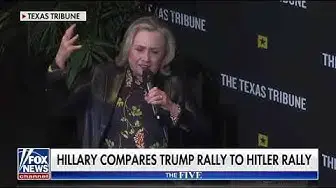 Video thumbnail for Hillary Clinton Compares Trump Rallies to Hitler Rallies