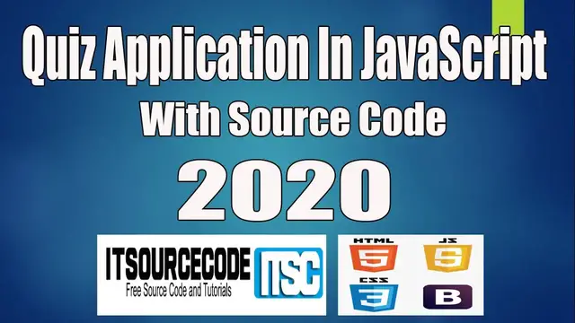 Video thumbnail for Quiz Application In JavaScript With Source Code 2021 Free Download | JavaScript Quiz Source Code