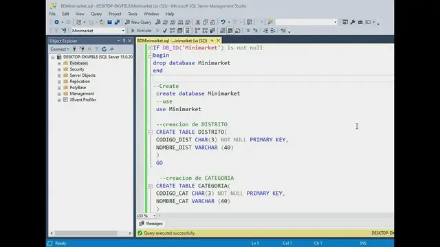 Video thumbnail for 🚀Sql Server, aprende a crear tu Base de Datos para supermercados y minimarket