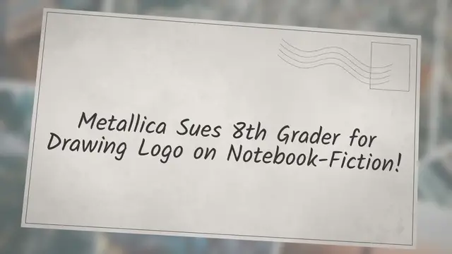 Video thumbnail for Metallica Sues 8th Grader for Drawing Logo on Notebook-Fiction!