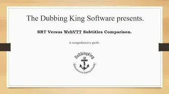 Video thumbnail for SRT Versus WebVTT Subtitles Comparison (Case Study)