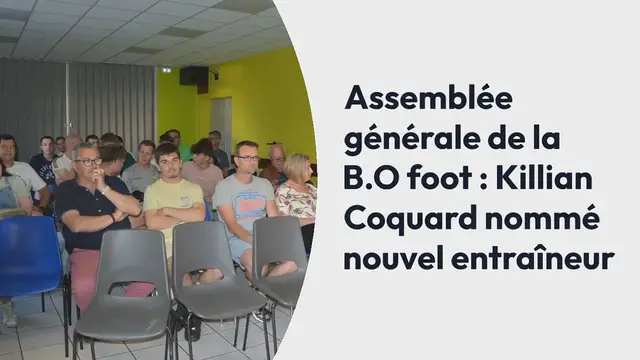 Video thumbnail for Questembert. Assemblée générale de la B.O foot : Killian Coquard nommé nouvel entraîneur