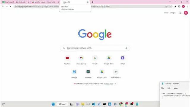 Video thumbnail for GAS HtmlService Example to Submit Data to Google Sheets Using HTML5 Form + Deployment in Browser