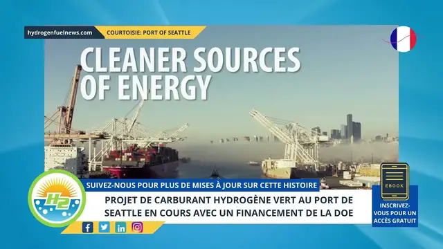 Video thumbnail for [French] Port of Seattle green hydrogen fuel project underway with DOE funding
