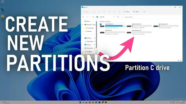 Video thumbnail for How to Create Partitions in Windows 11 or 10 For Free | Create New Drive