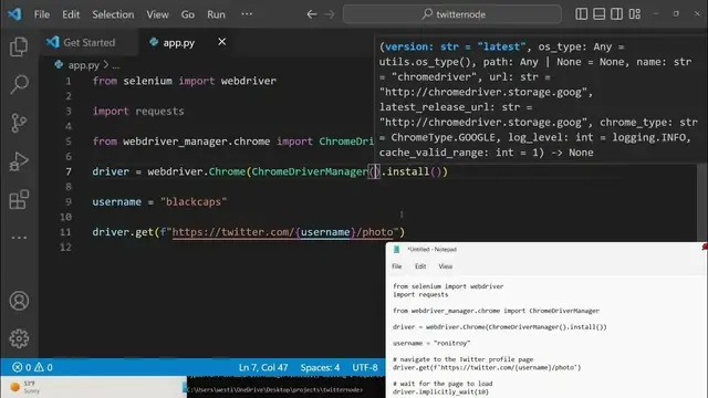 Video thumbnail for Python 3 Selenium Automation Script to Download Twitter User Profile Picture Using Username