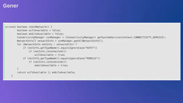 Video thumbnail for Java code to check Internet Connection on Android Device Programmatically
