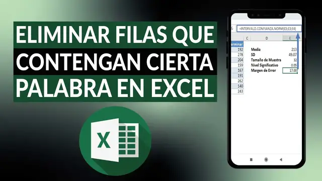 Video thumbnail for Cómo eliminar filas que contengan cierta palabra en EXCEL paso a paso
