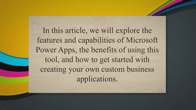 Video thumbnail for Unlocking the Potential of Microsoft Power Apps: A Comprehensive Guide to Features, Benefits, and Getting Started