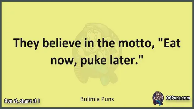 Video thumbnail for Bulimia - Jokes, Puns, Wordplays, and Laughter