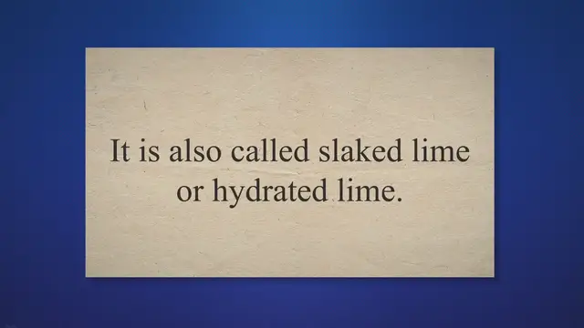 Video thumbnail for Calcium Hydroxide | Definition, Formula, Molar Mass, Uses and Properties