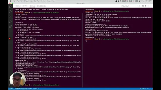 'Video thumbnail for Python-Socketio: Send files from client to server asynchronously and securely'