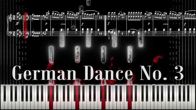 'Video thumbnail for "German Dance No. 3" Piano Tutorial | Sheet Music | Mozart K. 605'