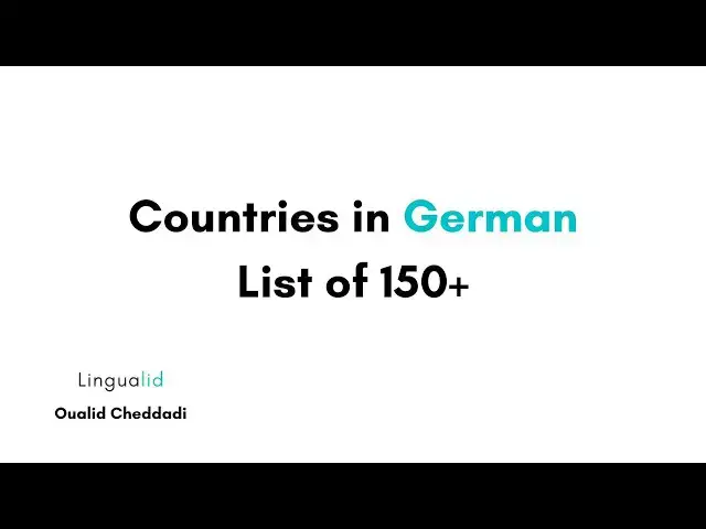 'Video thumbnail for Countries in German: List of 150'