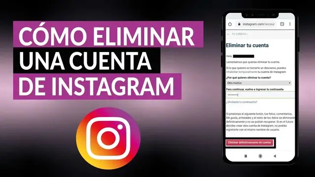 Video thumbnail for Cómo eliminar una cuenta de INSTAGRAM definitivamente - Guía paso a paso