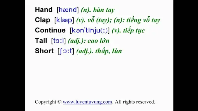 Video thumbnail for Learn English Vocabulary - Grade 6 - Unit 09 - Lesson 01