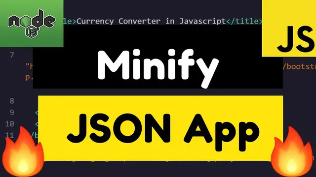 Video thumbnail for Node.js Express Minify JSON Online Converter Full Web App Deployed to Live Website 2020