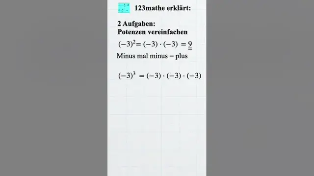 Video thumbnail for Potenzen vereinfachen #shorts