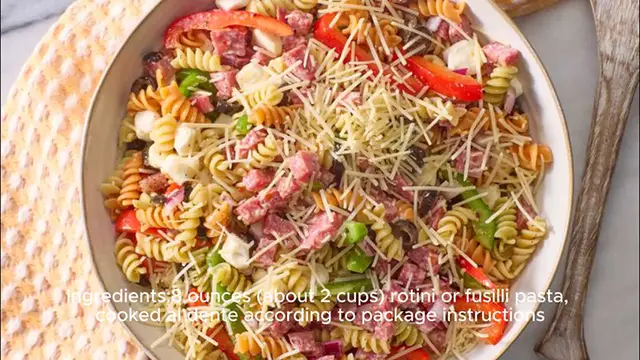 Video thumbnail for Italian Pasta Salad Recipe