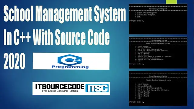 Video thumbnail for School Management System In C++ With Source Code Free Download 2020 | C++ Projects with Source Code