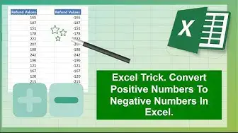 Video thumbnail for Excel Tip.  How To Convert Positive To Negative Numbers