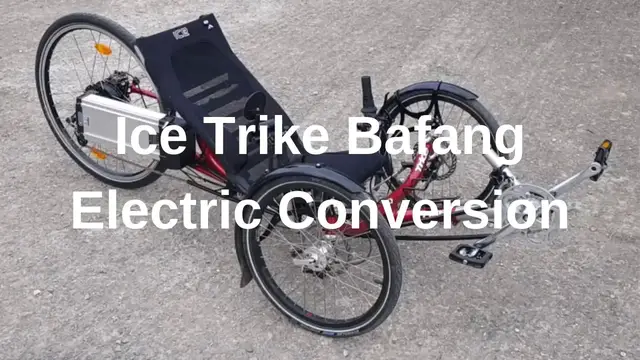 Video thumbnail for Ice Recumbent Trike Electric Conversion Bafang 250w hub motor