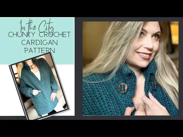 'Video thumbnail for The Manhattan crochet chunky cardigan pattern'
