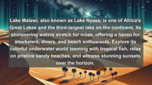 Video thumbnail for Discover the Beauty: Top 10 Famous Lakes in Malawi