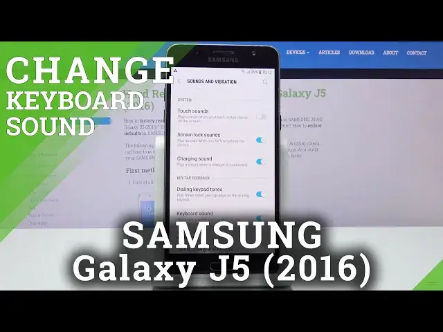 Video thumbnail for How to Activate Touch Sound in SAMSUNG GALAXY J5 (2016) - Keyboard Sound Settings