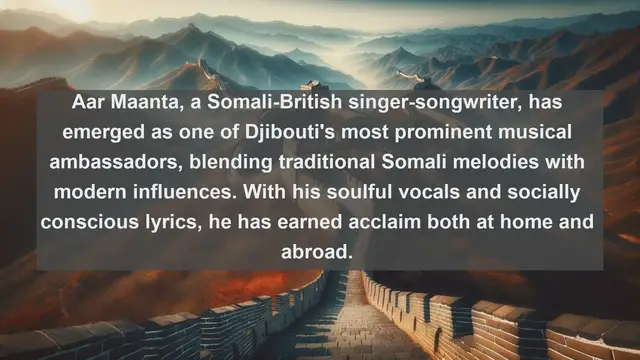 Video thumbnail for Djibouti's Musical Gems: Top 10 Famous Singers from the Horn of Africa