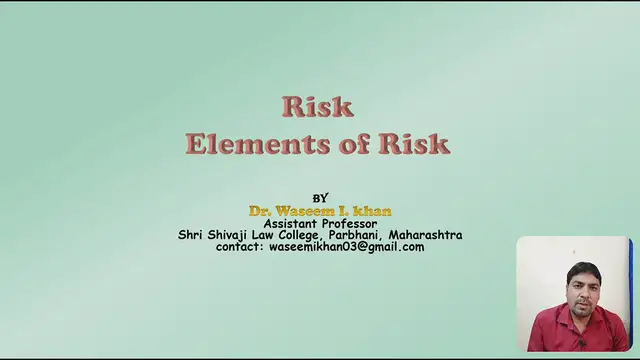 Video thumbnail for Principle of Insurable Interest | lecture on insurance law | Principles of Insurance Contract - 07