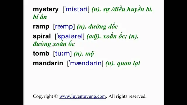 Video thumbnail for Learn English Vocabulary - Grade 11 - Unit 16 - Lesson 01