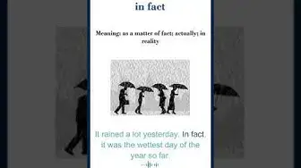 Video thumbnail for In fact meaning | in fact sentences | Common English Idioms #shorts