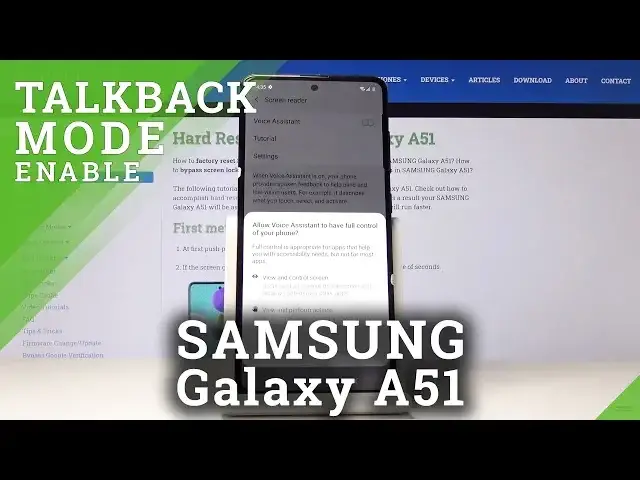 'Video thumbnail for How to Turn On / Off TalkBack in Samsung Galaxy A51 – Activate Voice Assistant'