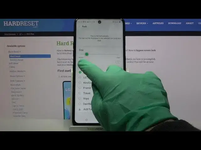 'Video thumbnail for How to Change Font Size in LG K62 Plus – Find Font Size Options'