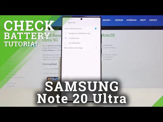 'Video thumbnail for How to Show Battery Percentage in SAMSUNG Galaxy Note 20 Ultra – Show Battery Info'
