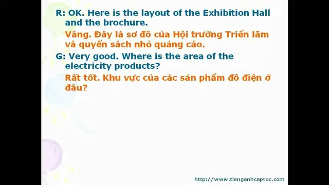 Video thumbnail for English for Exhibition - Unit 04 - Dialogue 01