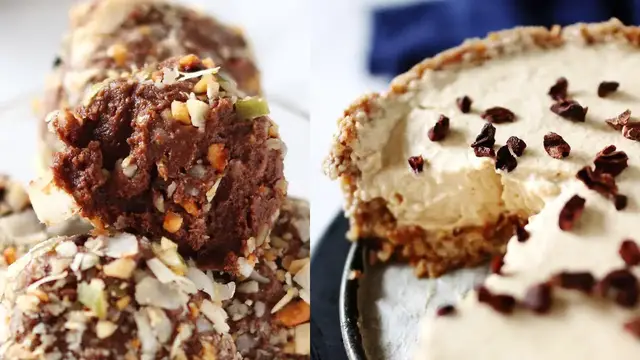 Video thumbnail for 2 款免烤全素夏日甜點 » 7 樣食材 🍫 2 Summer Vegan Desserts [免烤花生派,巧克力酪梨能量球]