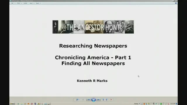 Video thumbnail for Chronicling America - Part 1 - Finding All Newspapers