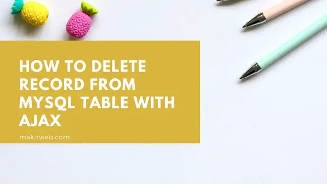 Video thumbnail for How to Delete Record from MySQL Table with AJAX