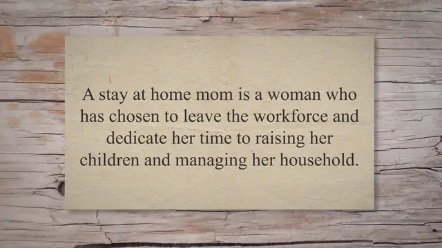 Video thumbnail for The Ultimate Guide to Understanding the Life of a Stay at Home Mom: Defining, Exploring Roles and Responsibilities, and Highlighting Challenges and Rewards