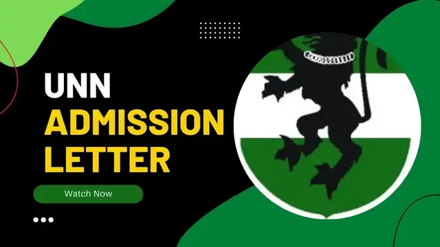 Video thumbnail for How to Get UNN Admission Letter