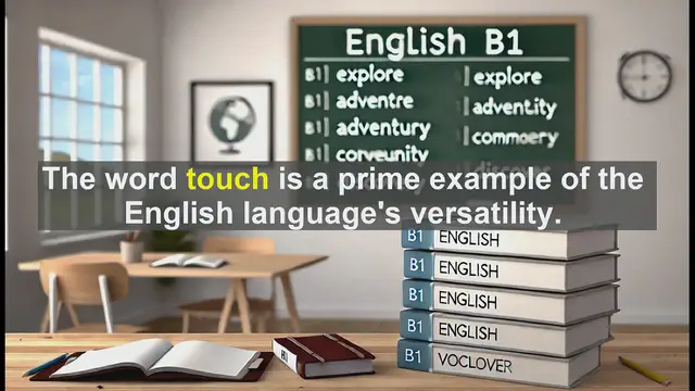 Video thumbnail for 2500 Must Know CEFR B1 Vocabulary - Mastering the Word 'Touch': A Key to Advanced English Proficiency