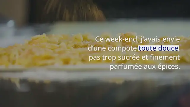 Video thumbnail for Compote toute douce de poires à la cannelle et badiane